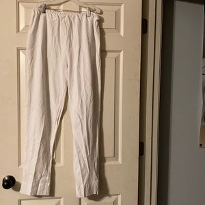 Soft Surroundings white cotton leggings